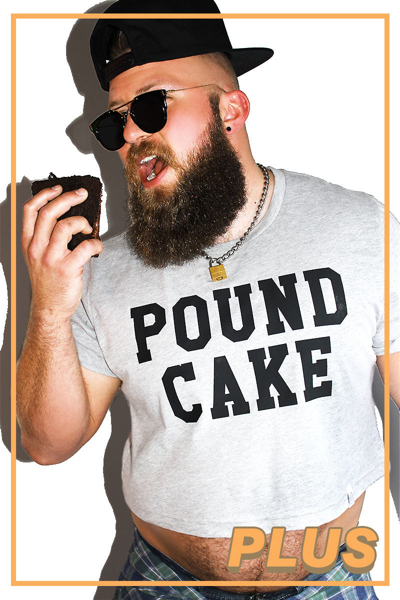 PLUS: Pound Cake Crop Tee- Grey