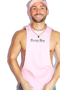 Pretty Boy Low Arm Shredder Tank-Pink