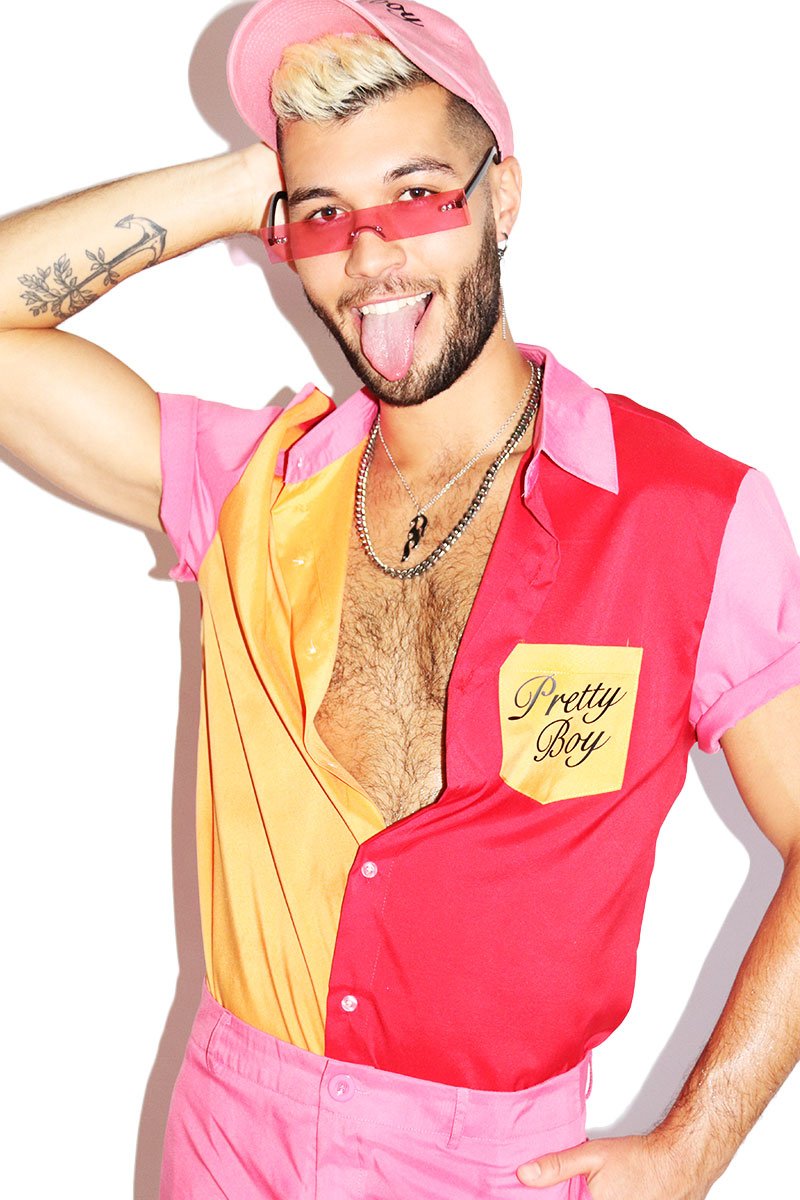 Pretty Boy Colorblock Shirt - Pink
