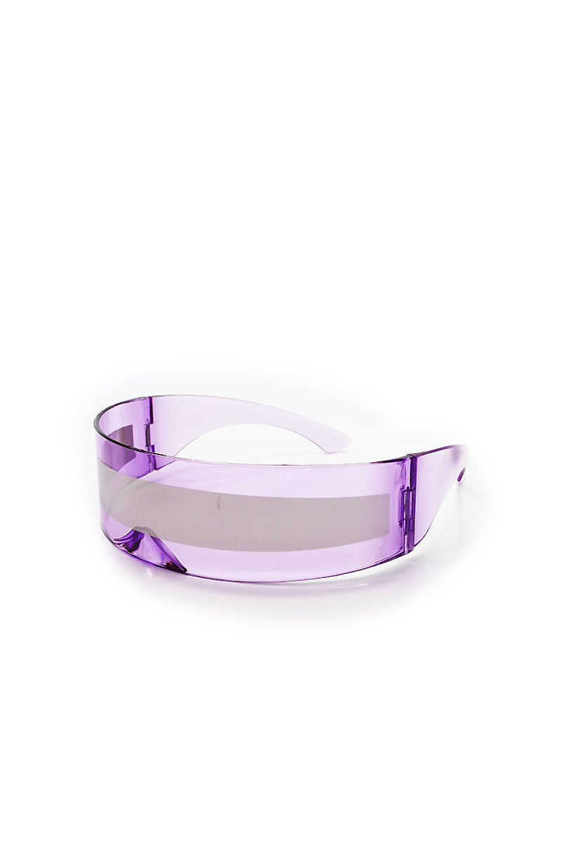 Stripe Clear Mono Sunglasses- Purple – Marek+Richard