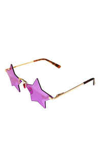 Star Frameless Sunglasses-Purple