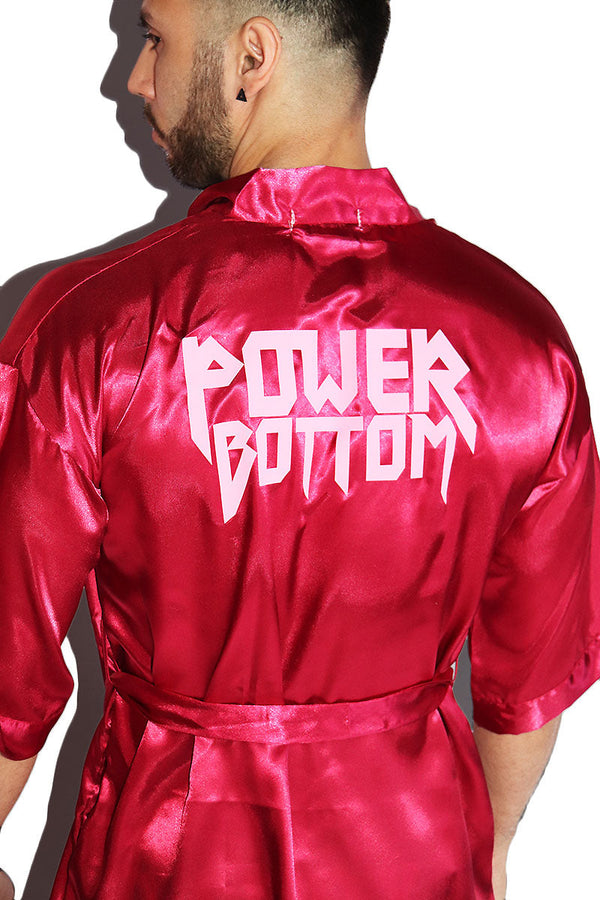 Power Bottom Lounge Robe in Burgundy
