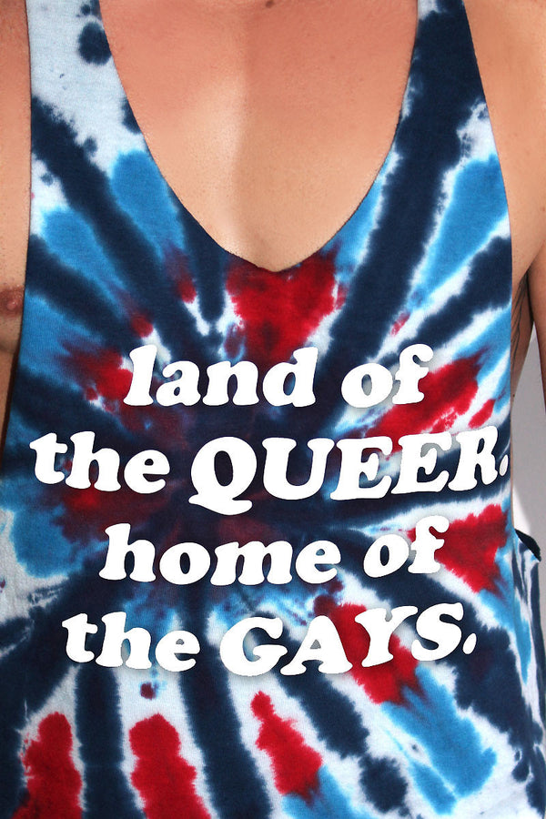 Land Of The Queer String Tank in Blue, view 2