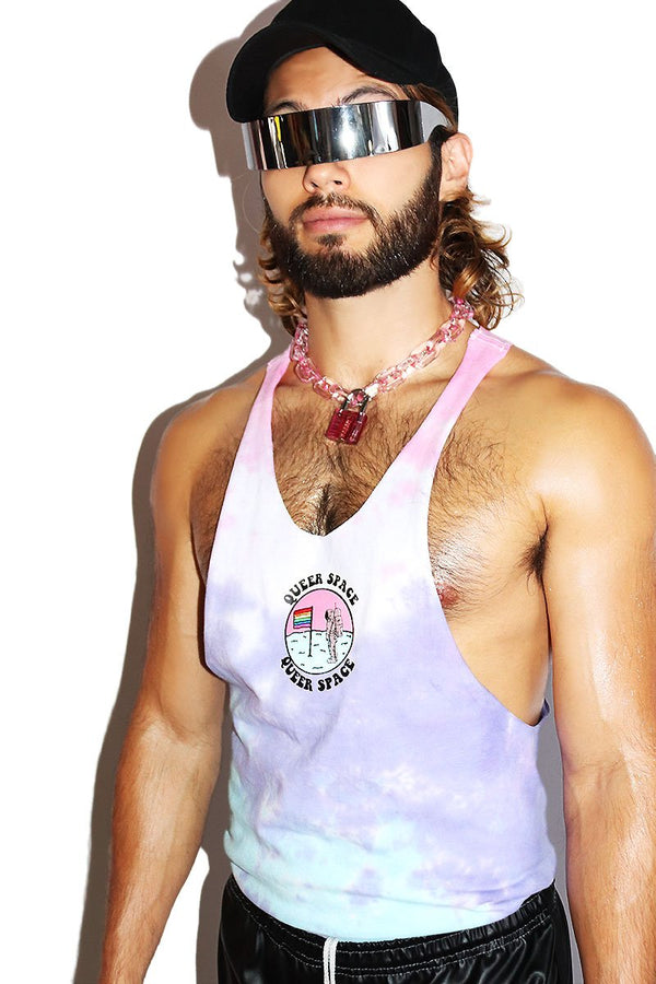 Queer Space Tye Dye String Tank in Multi