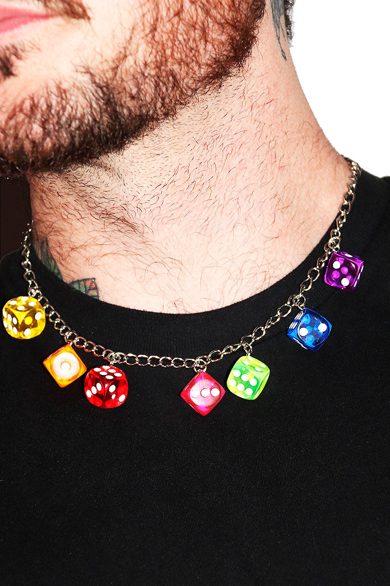 Roll of the Dice Rainbow Necklace - Multi