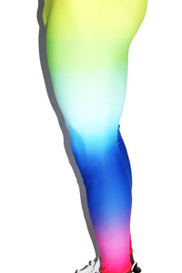 Rainbow Ombre Leggings Tights-Multi