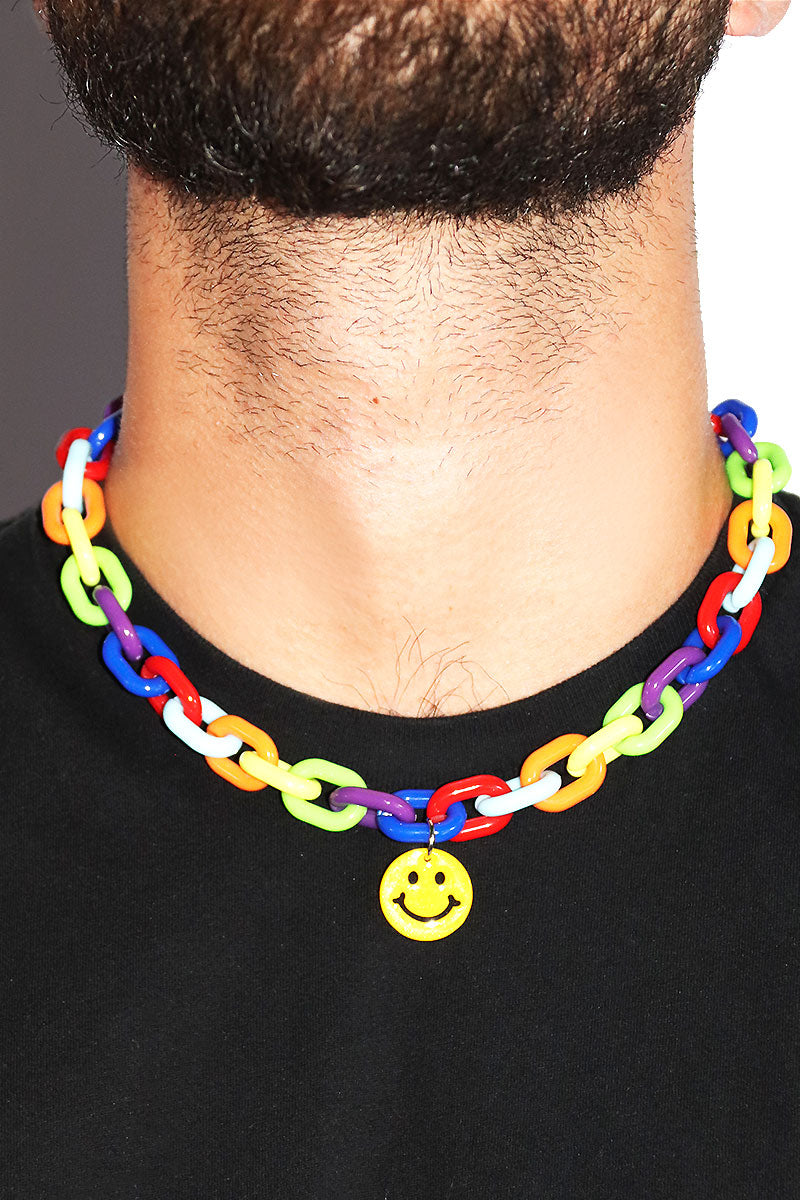 Smile Acrylic Candy Necklace -Multi