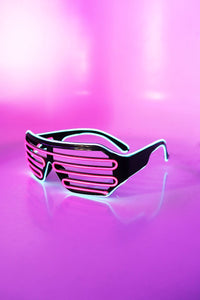 LED Shutter Shades Sunglasses- Pink