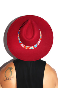Desert Shade Wide Brim Hat - Burgandy