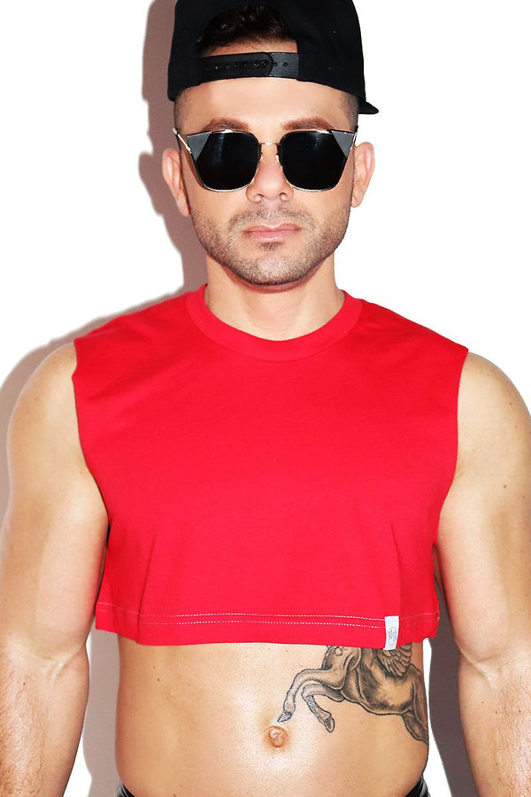 Core Extreme Crop Tank in Red