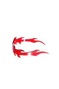Dragon's Breath Glitter Acrylic Sunglasses- Red