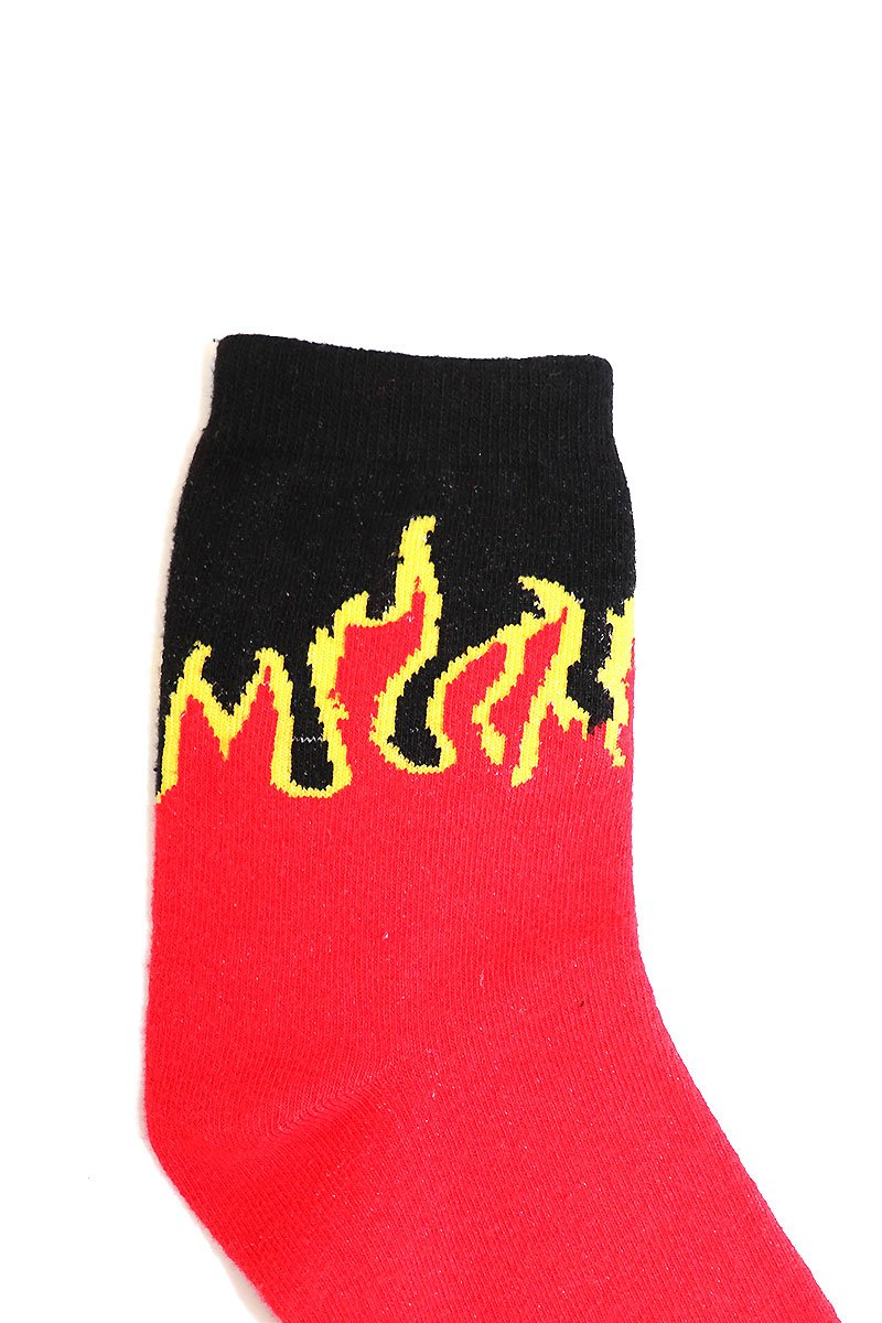 Flaming Socks- Red