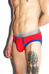 Monster Face Open Back Brief- Red