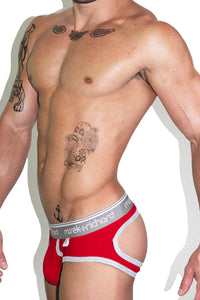 Core Open Back Brief-Red