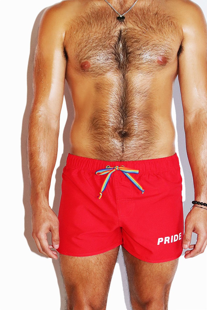 Pride Board Shorts-Red