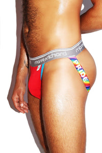 Pride Stripe Jockstrap- Red