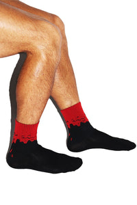 Blood Quarter Length Socks- Red