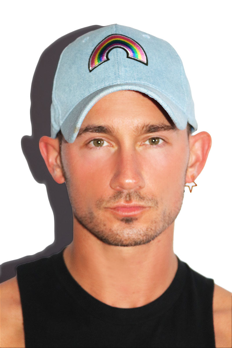 Rainbow Patch Denim Dad Hat -Blue – Marek+Richard