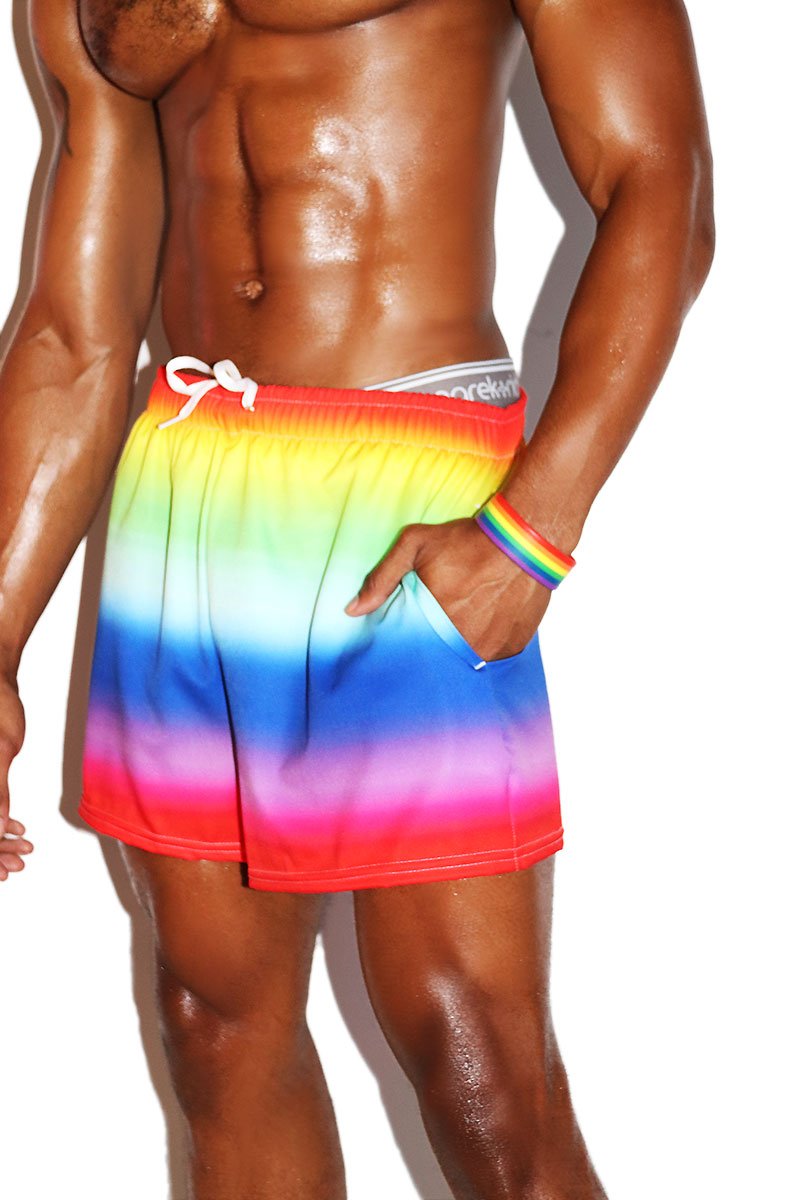 Rainbow Ombre Active Shorts- Mutli