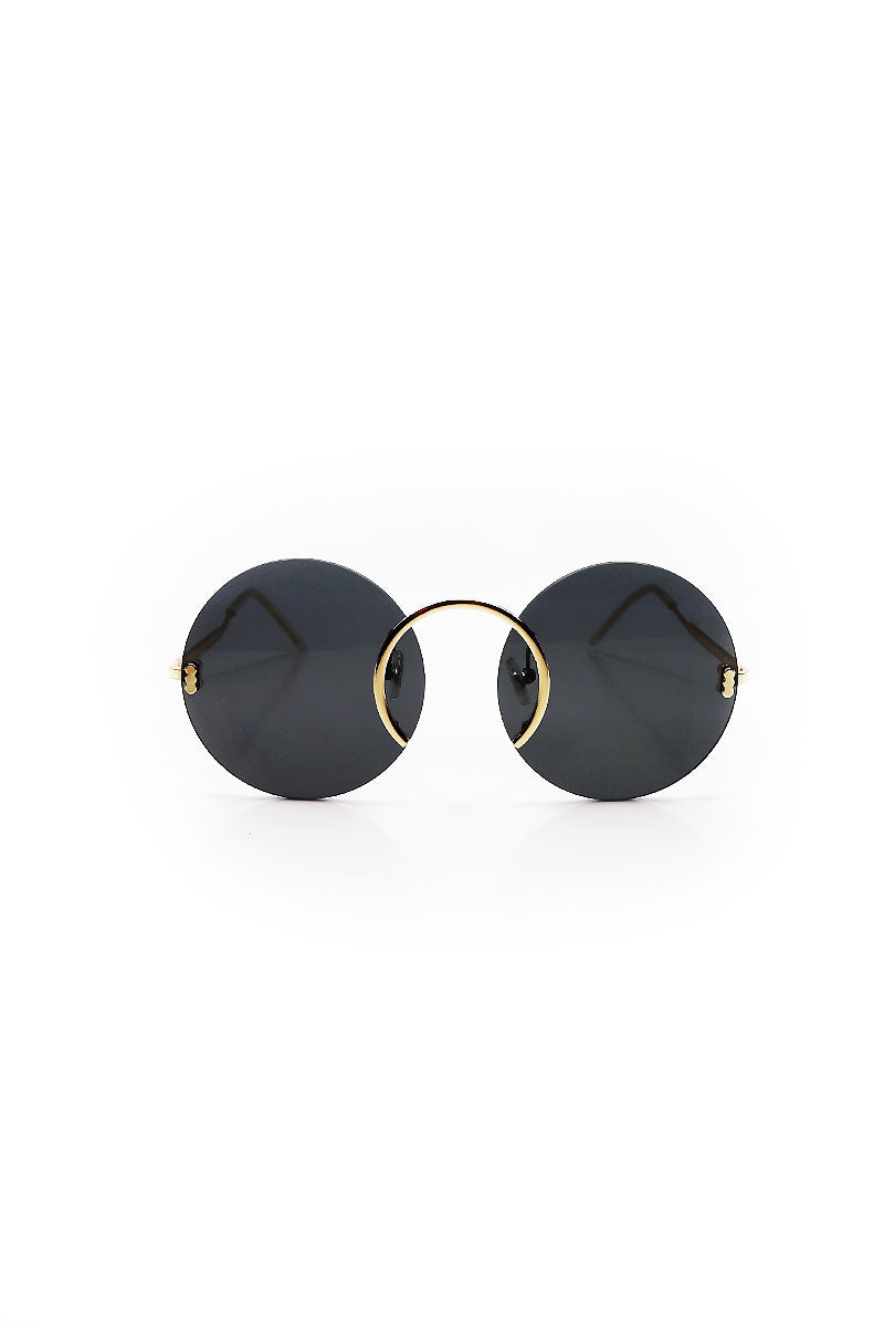 Ft. Lauderdale Round Sunglasses- Black