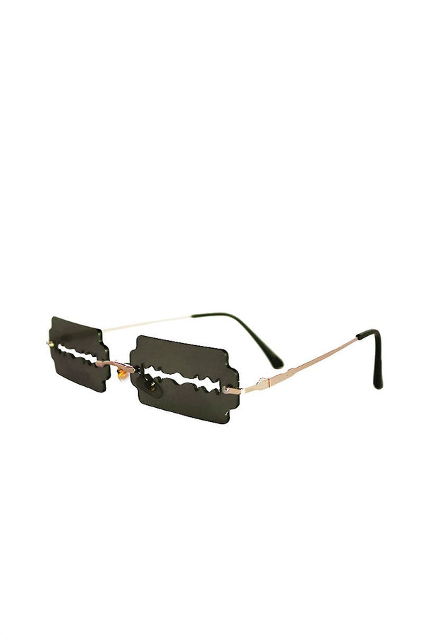 Razor Blade Acrylic Sunglasses in Black