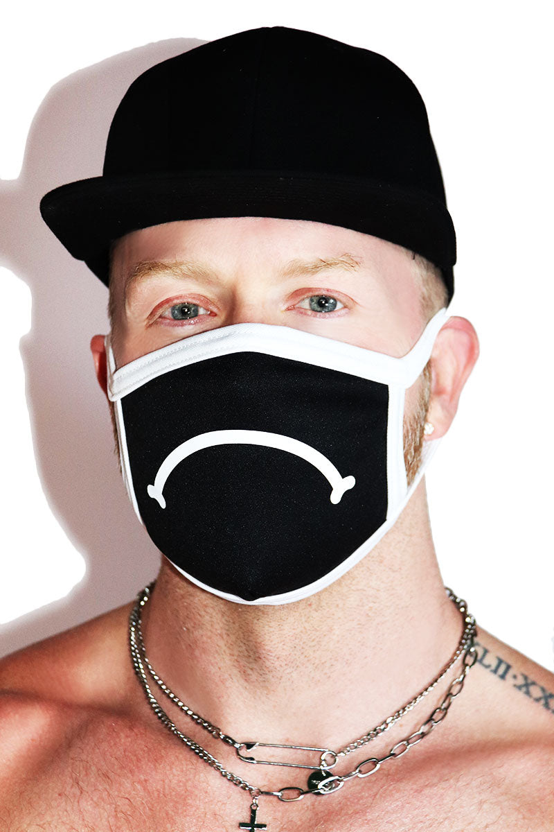 Sad Face Mask- Black – Marek+Richard