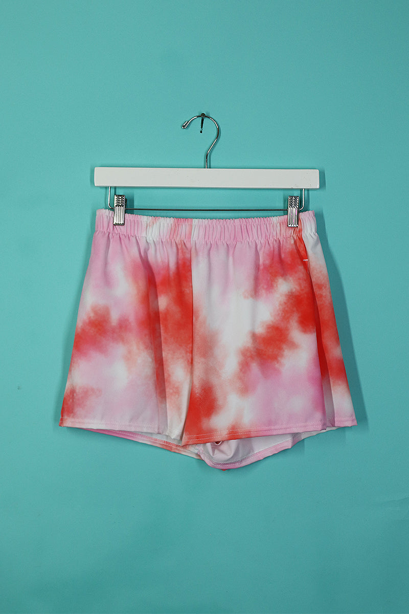 Sample#00231-Bloody Valentine All Over Print Shorts Red- M