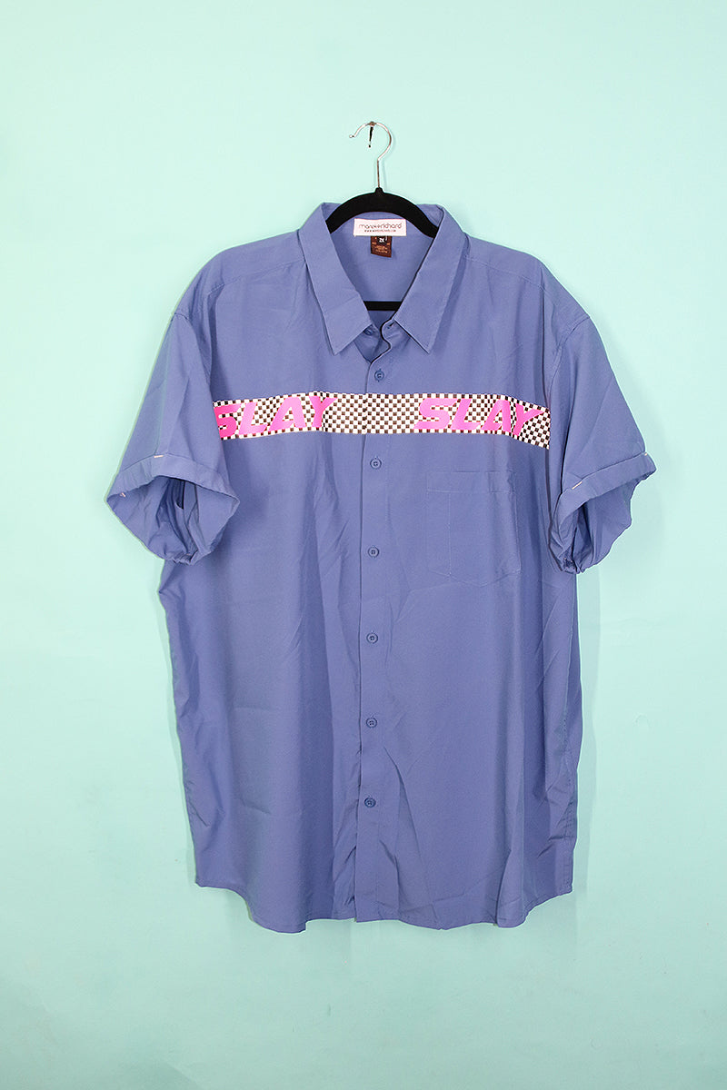 Sample#00342-Slay Shirt Blue- 2XL