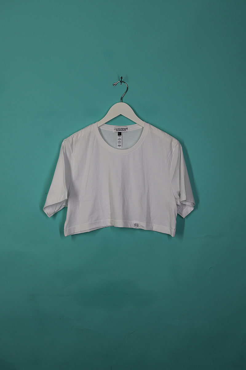 Sample#00405-Core Extreme Crop Tee White- L