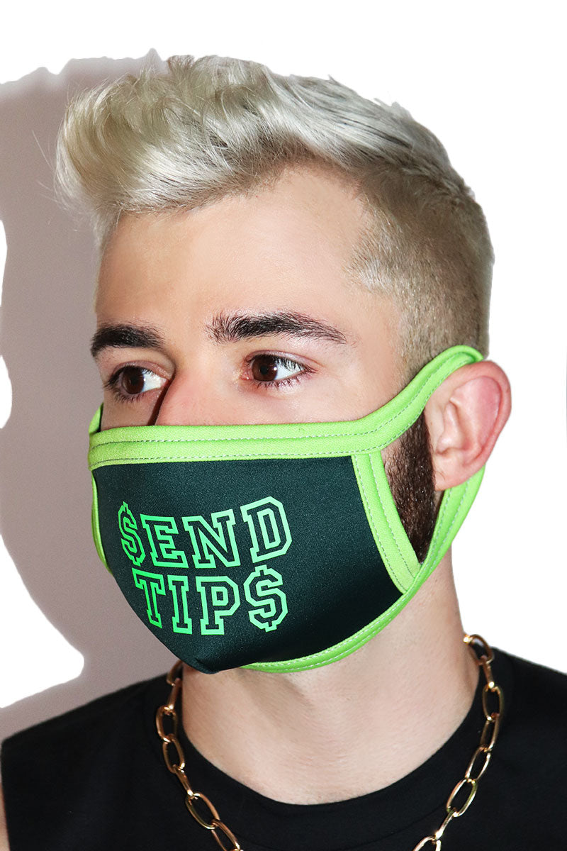 Send Tips Face Mask- Green