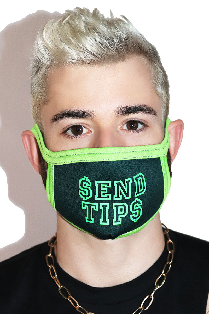 Send Tips Face Mask- Green