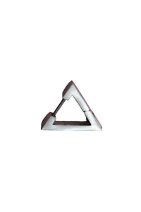 Pyramid Triangle Single Earring- Silver