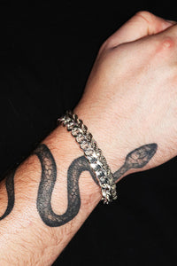 Chained Up Bracelet Set -Silver