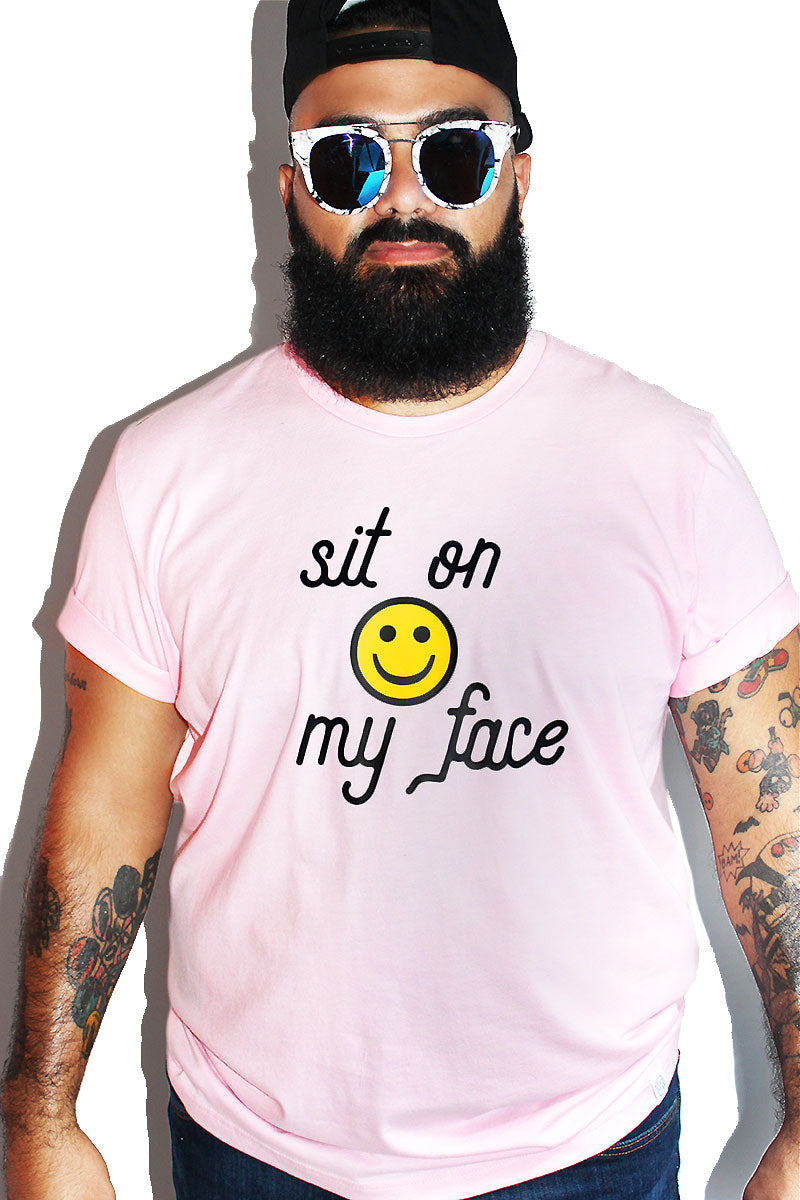 PLUS: Sit On My Face Tee-Pink