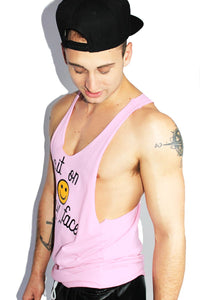 Sit On My Face String Tank-Pink