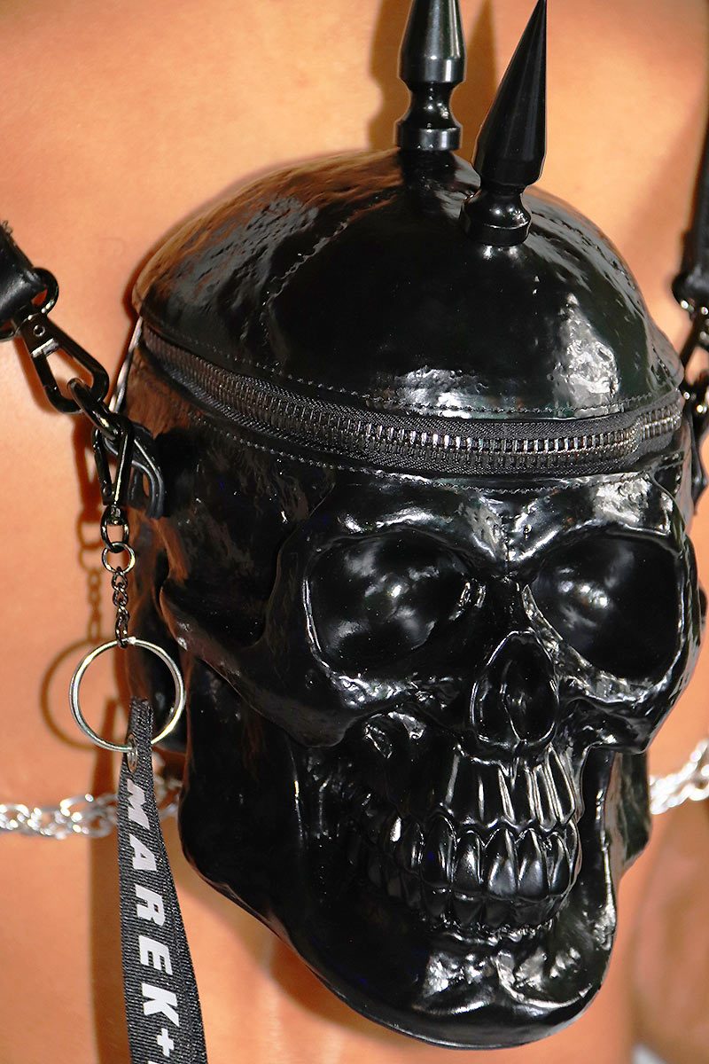 Road Warrior Skull Backpack-Black