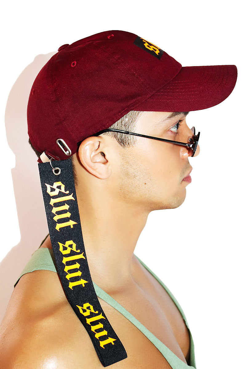 Slut Utility Dad Hat - Burgundy