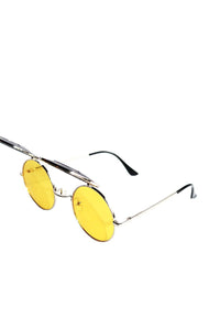 Smile Boston Rim Flip Up Sunglasses-Yellow