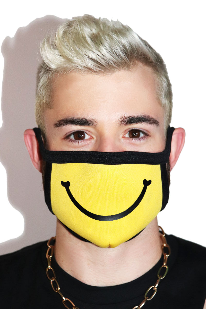 Smiley Face Mask- Yellow