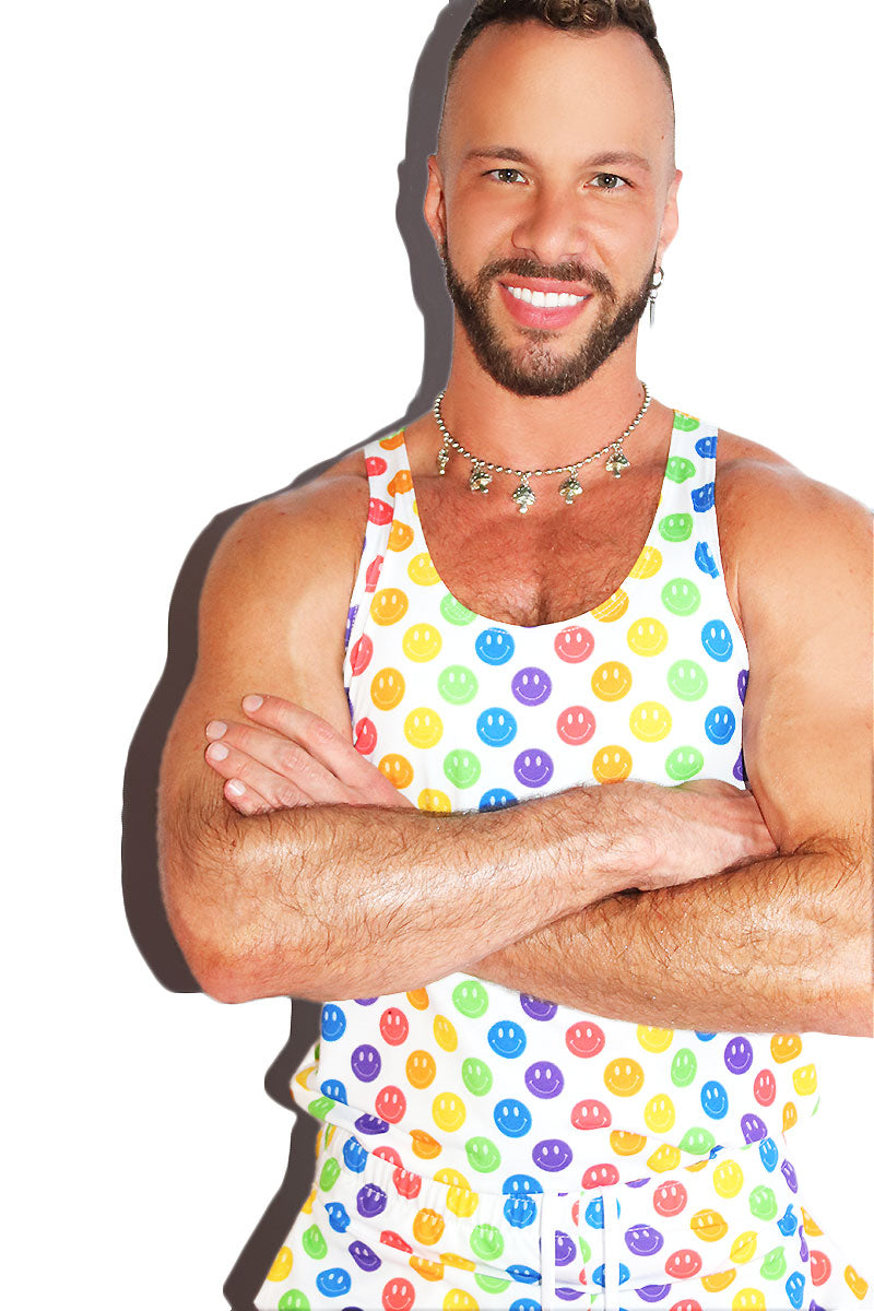 printed racerback tank tops
