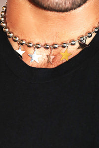 Emo Star Necklace - Silver