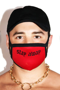 Stay Away Face Mask- Red