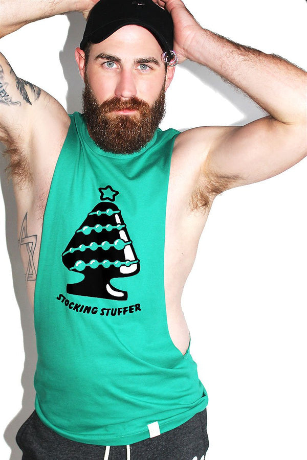 Stocking Stuffer Low Arm Tank in Green, view 2
