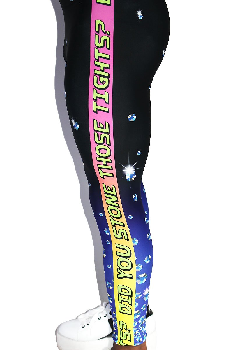 Did You Stone Those Tights? Leggings Tights-Navy