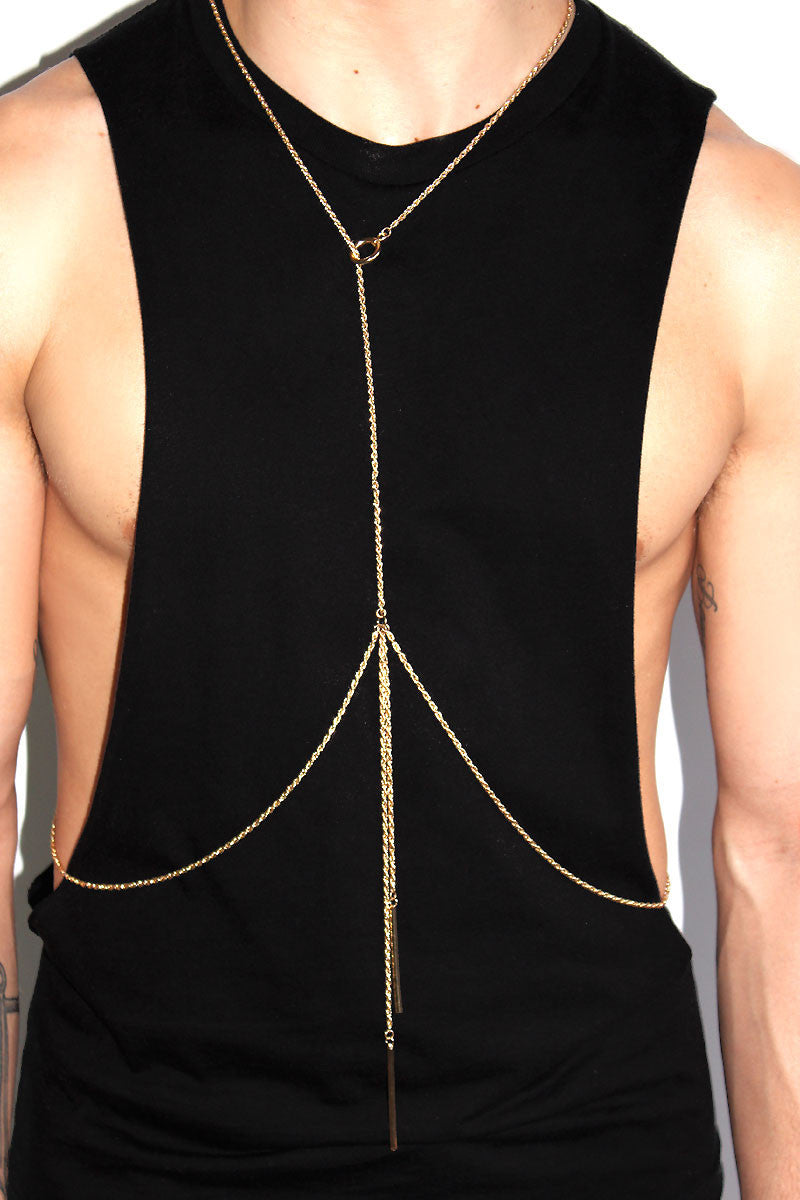 Naked Fine Chain Harness-Gold