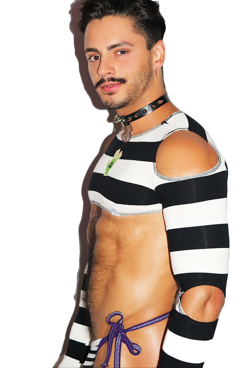 Beetle Stripe Extra Tight Sleeve Harness- White