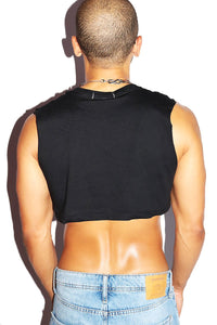 Submissive and Breedable Extreme Crop Tank- Black