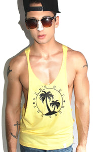 Sun Out Buns Out String Tank-Yellow