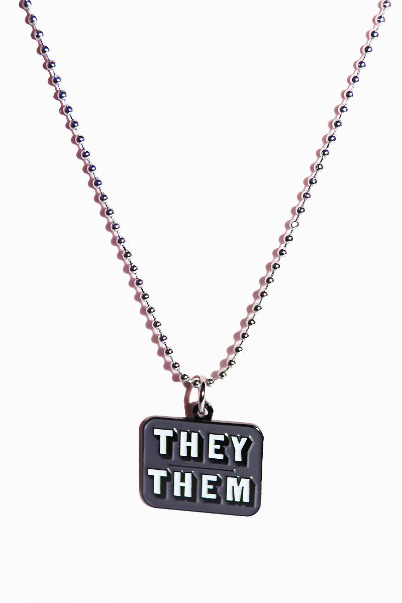 They/them Necklace, They Them Necklace, Pride Jewelry, LGBT Necklace, LGBTQ  Jewelry, Pronouns Necklace, Identity Necklace, Gender Fluid - Etsy Finland