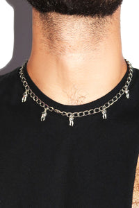 Dental Work Necklace - Silver